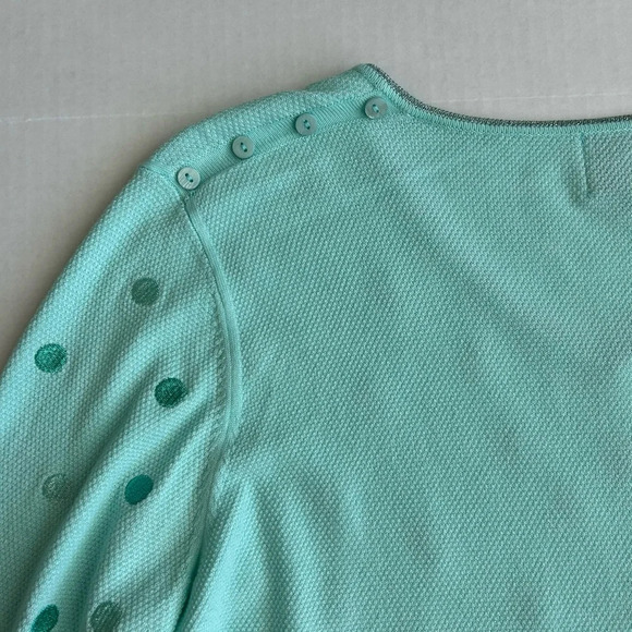 Leo & Ugo Paris Women's Green Polka Dot V-Neck Pullover Sweater Size 3 - Picture 11 of 12